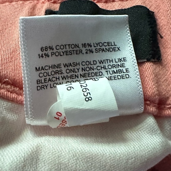 Express Super High Waisted Orange Denim Joggers - Picture 5 of 6